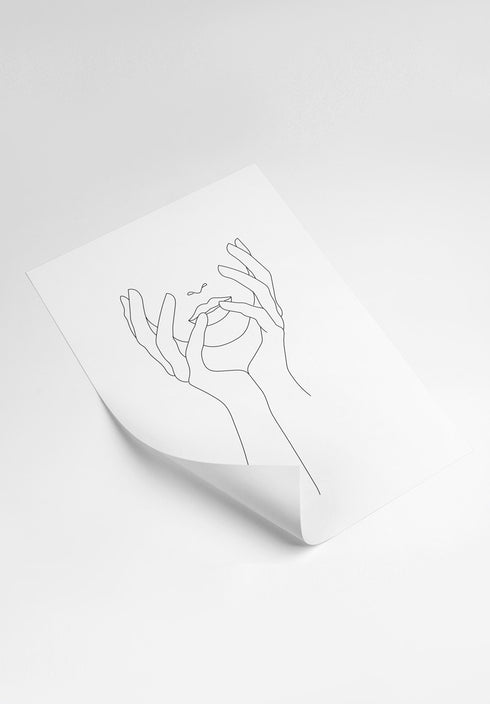 minimalist portrait of a woman poster